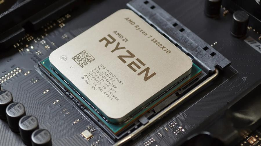 Bild des Prozessors im Inneren einer Hauptplatine