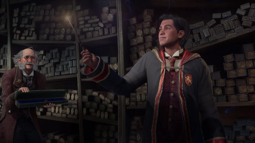 Bild aus einer der Filmsequenzen des Videospiels Hogwarts Legacy