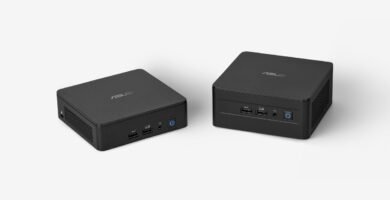 Bild des Mini-PCs in schwarz auf weißem Hintergrund
