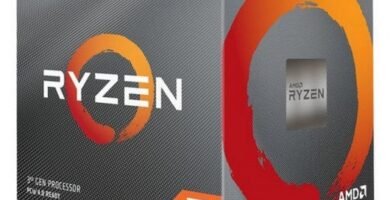 Bild des AMD-Prozessors in seiner Verpackung auf weißem Hintergrund