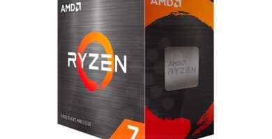 Bild des Ryzen-Prozessors auf weißem Hintergrund in seiner Verpackung