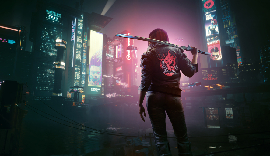 Filmisches Bild aus dem Videospiel Cyberpunk 2077