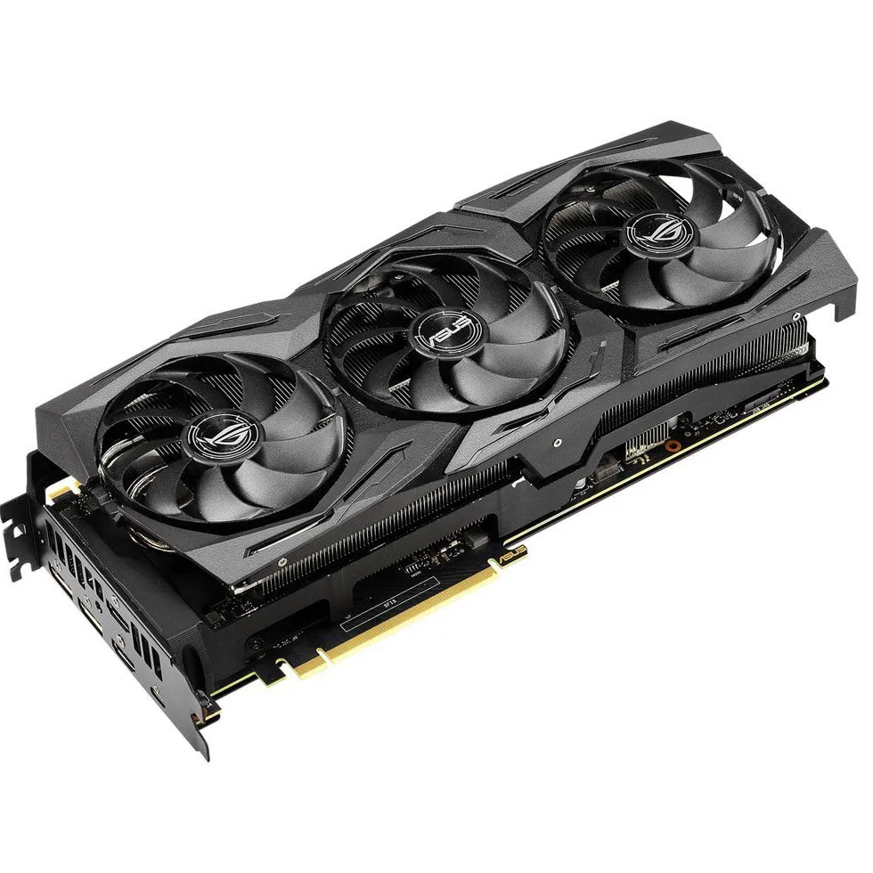 Bild der RTX 2080 Ti aus der Verpackung auf weißem Hintergrund
